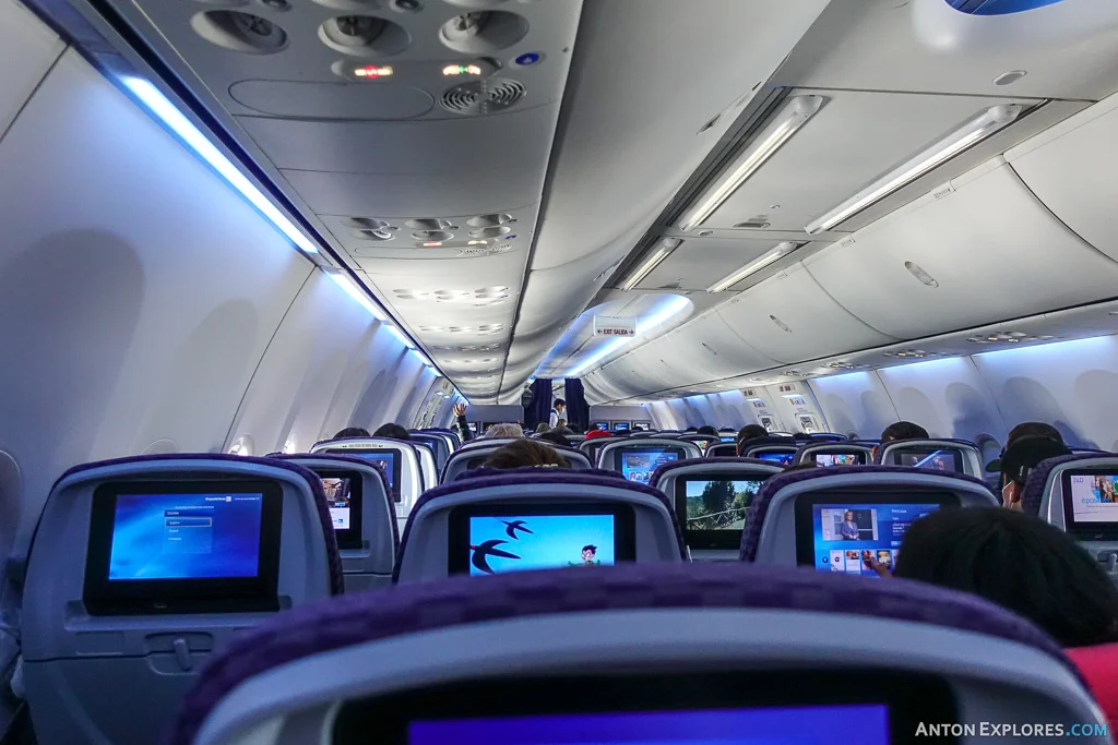 Cabin of Copa Airlines Boeing 737