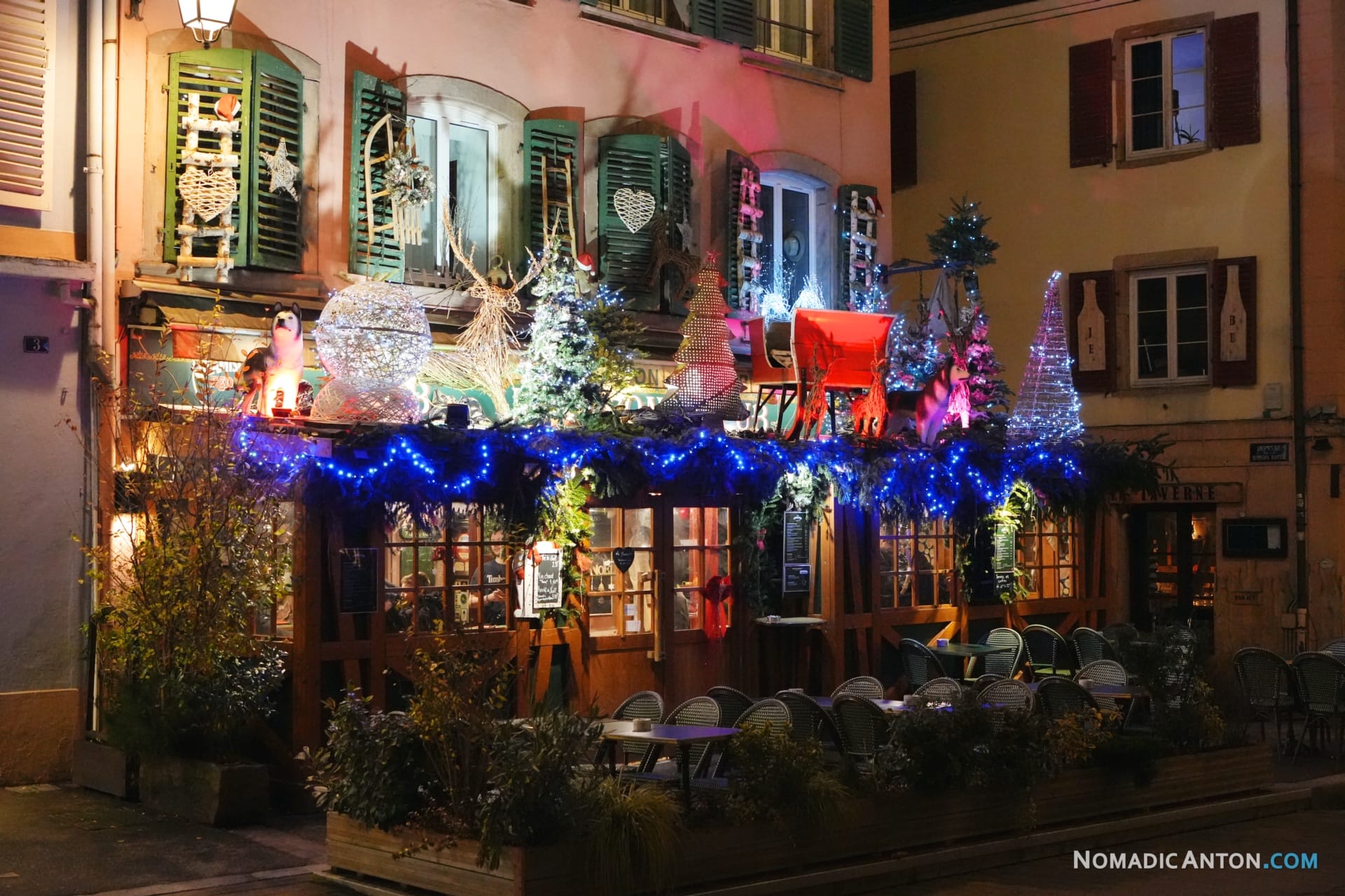 Restaurant decorations in Colmar