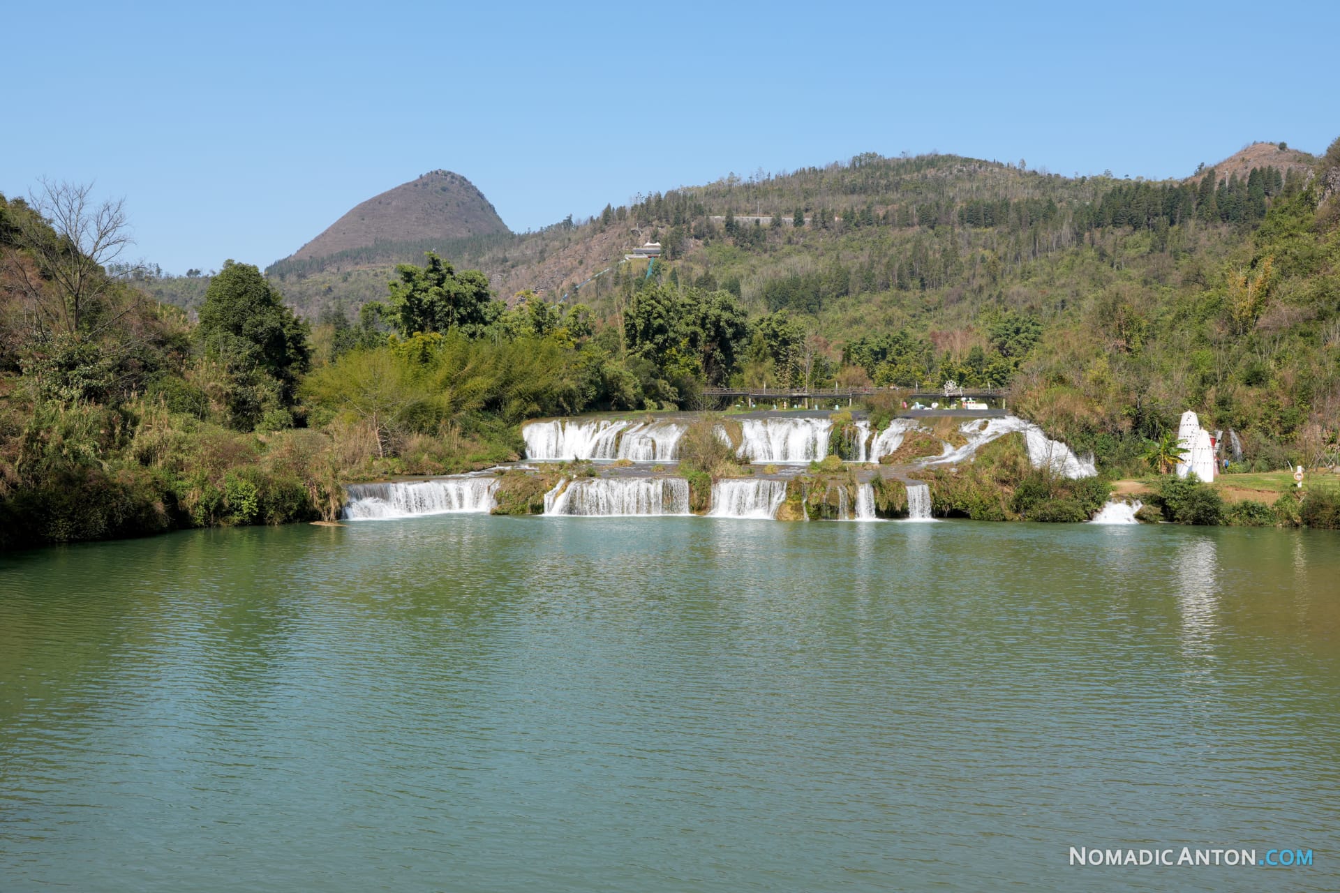 Jiulong Waterfall at the entrance to the park