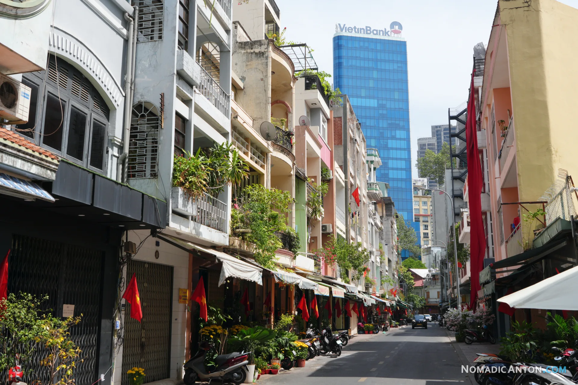 One of the side streets in Saigon