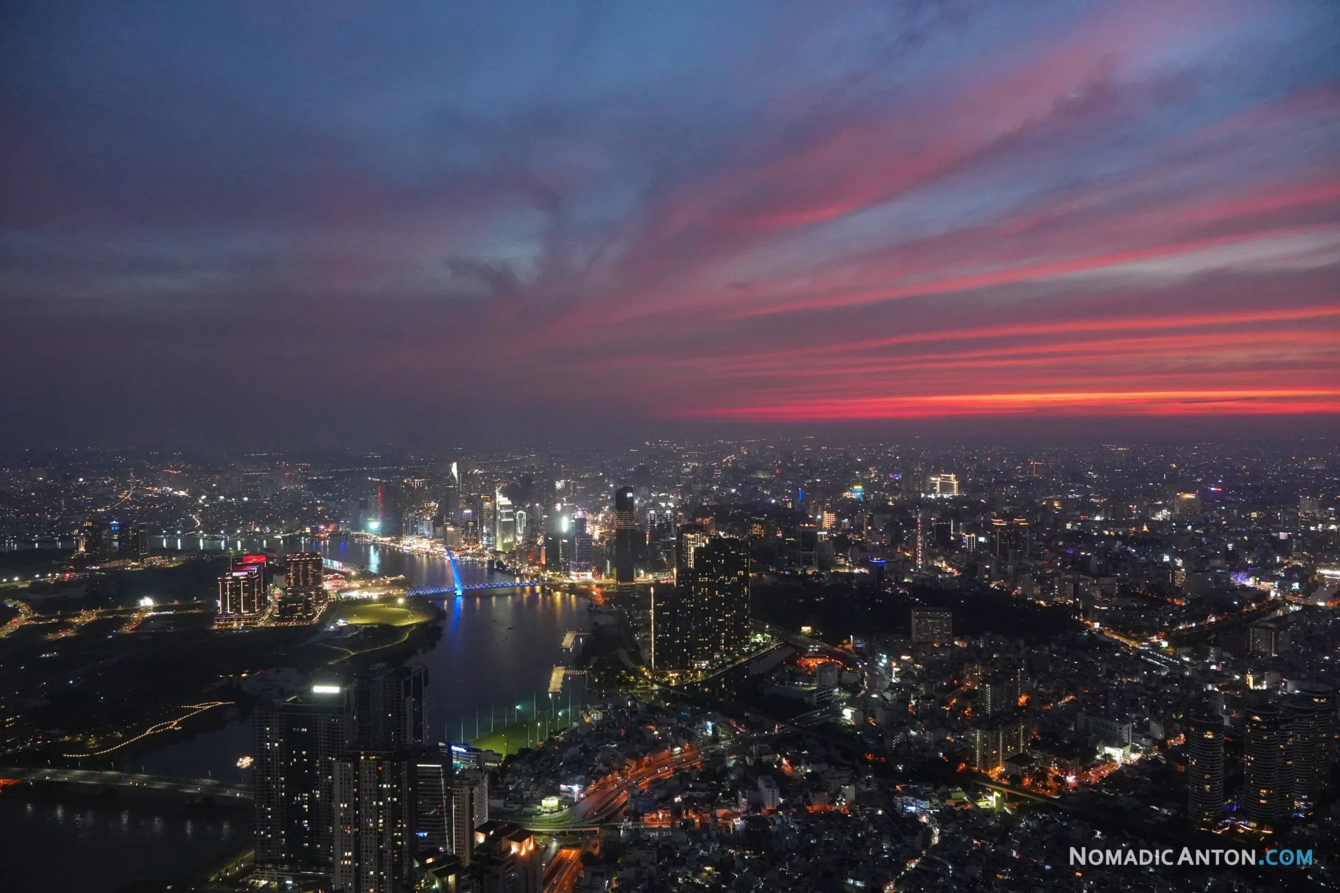 Sunset view from Landmark 81