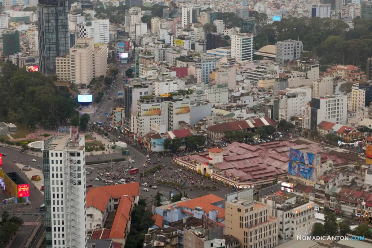 View of the market from Bitexco Financial Tower