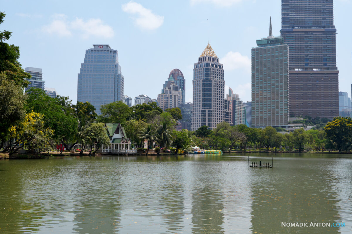 Lumpini Park in the center of Bangkok