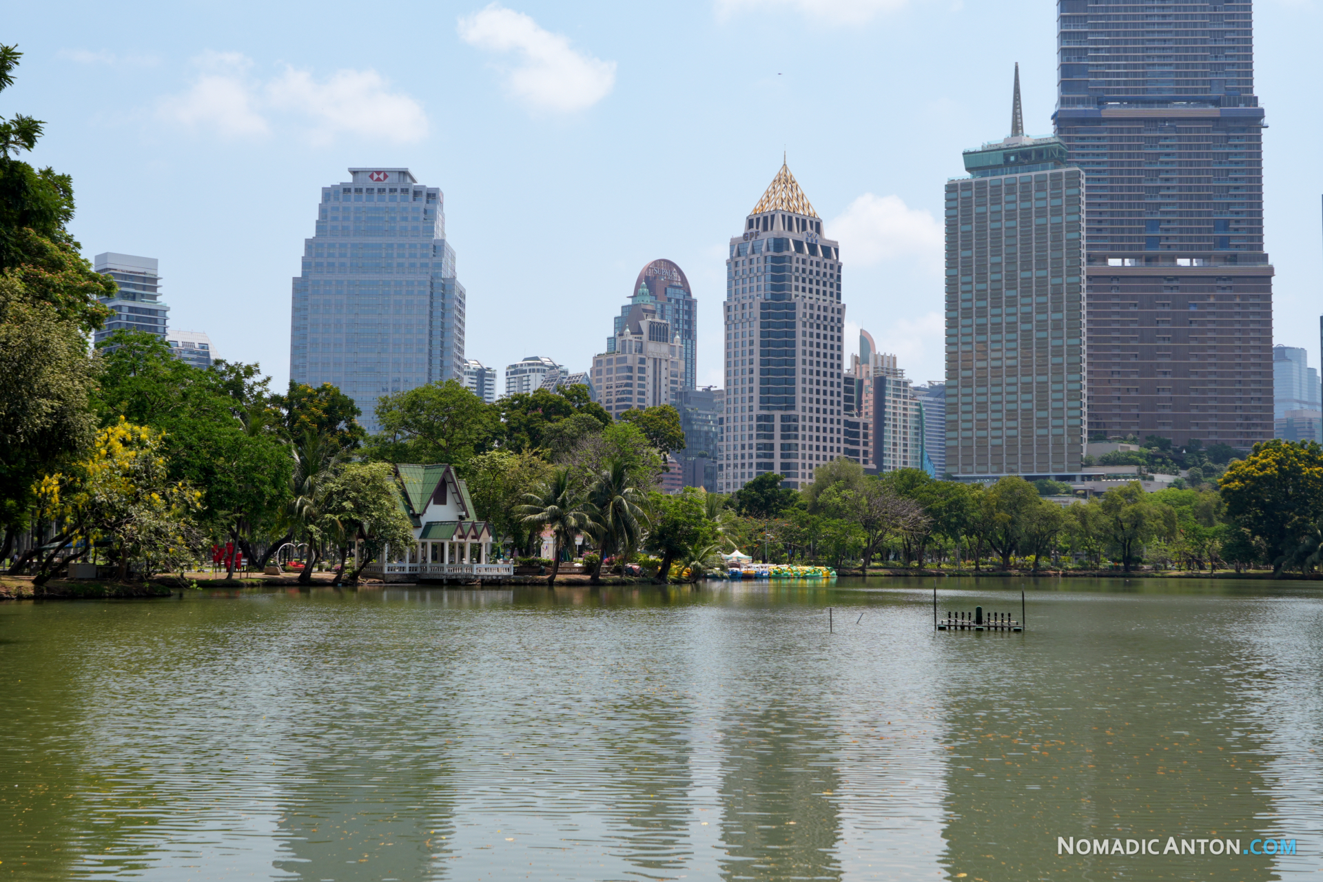 Lumpini Park in the center of Bangkok