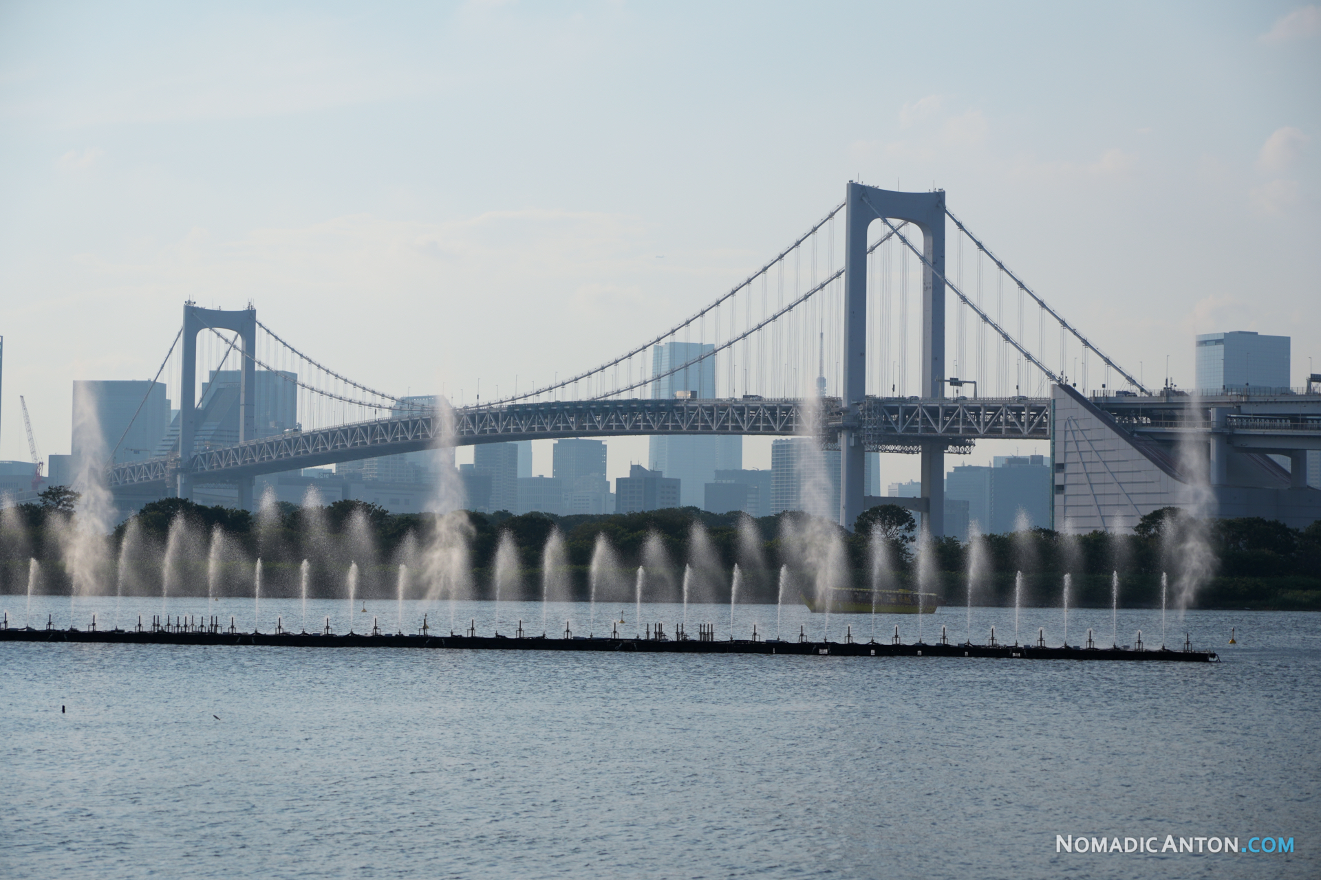 Rainbow Bridge with the fountain show