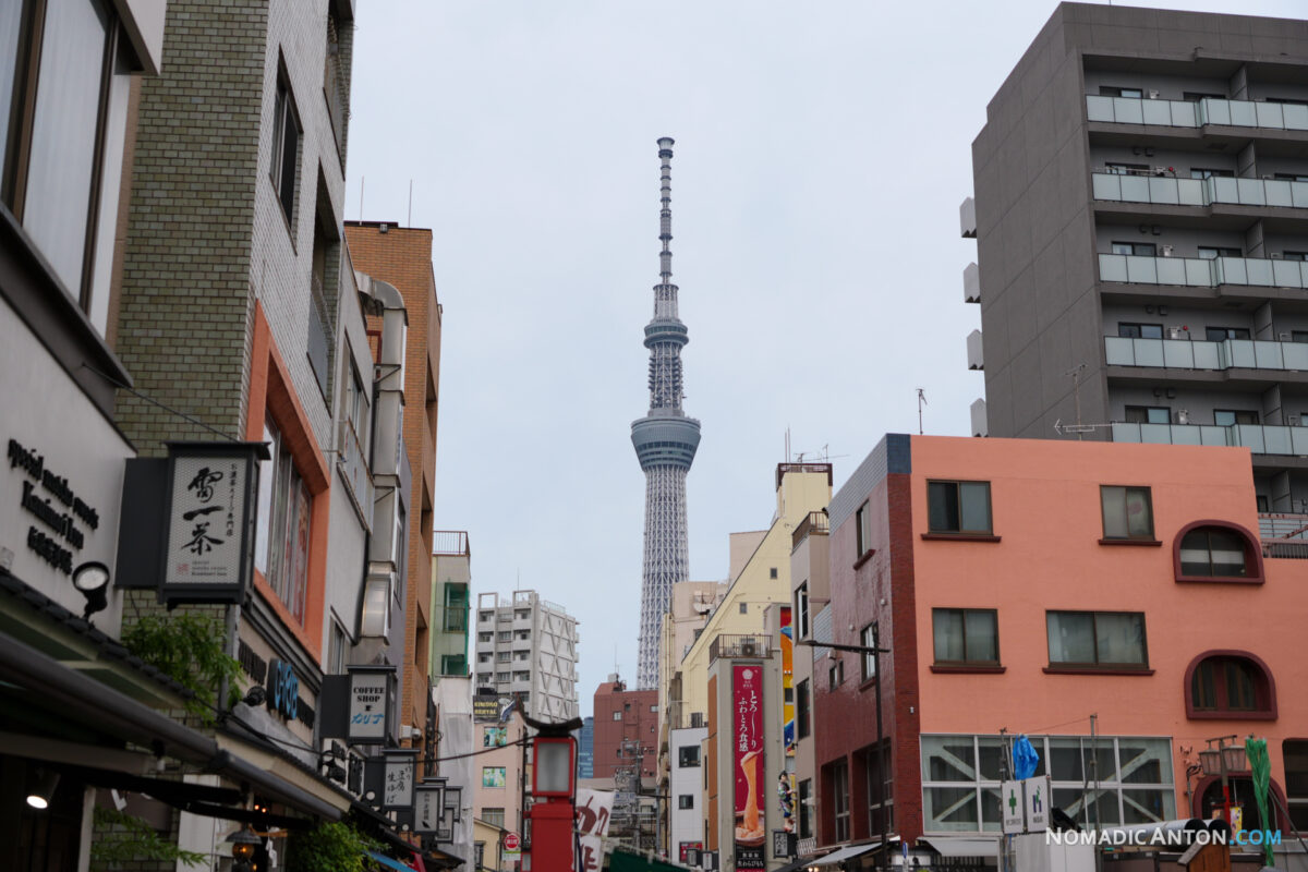 Tokyo Skytree as seen from Asakusa