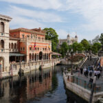 Venetian port with gondolas and canals