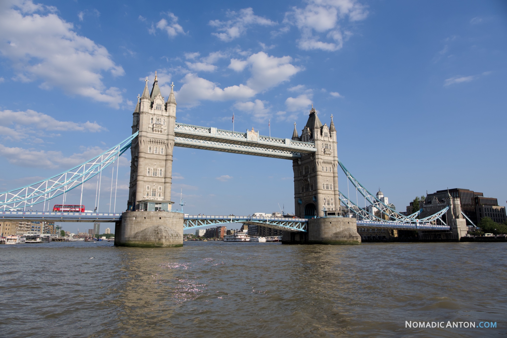 Tower Bridge spanning the River Thames on a clear day